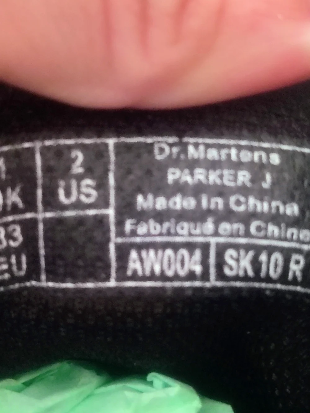 Dr. Martens Kids Red Parker J Size 2